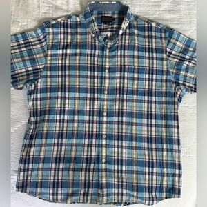 Pendleton XXL Plaid Short Sleeve Button Down Shirt 100% Cotton